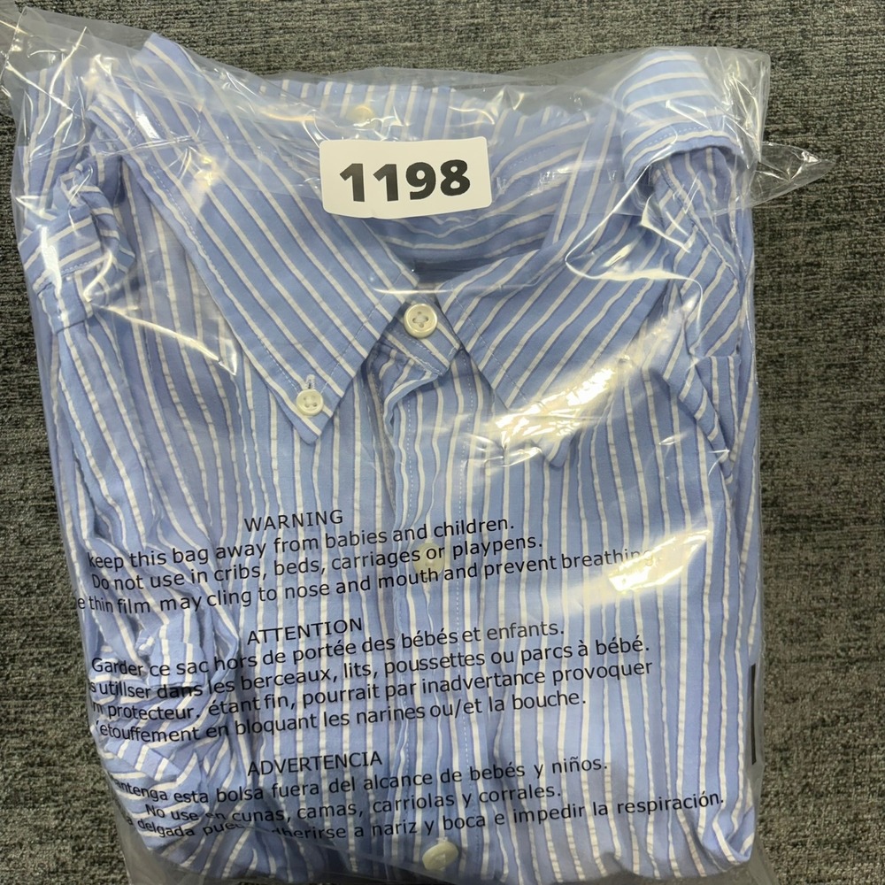 Polo Ralph Lauren Button Down Shirt Mens 3XB Blue White Striped Untucked Fit - Picture 10 of 10